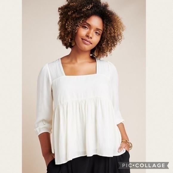 Anthropologie Tops - :Price Firm: Anthropologie Dolan Left Coast Cherie Babydoll Top